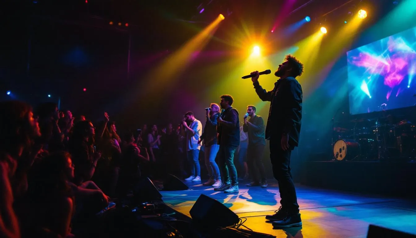 band performing on stage
